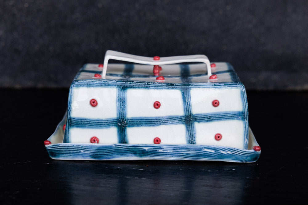 Agata - handmade porcelain butter dish limited edition