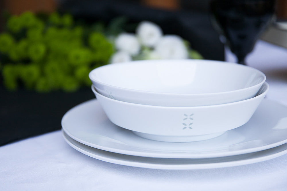 rice-grain porcelain dinner set