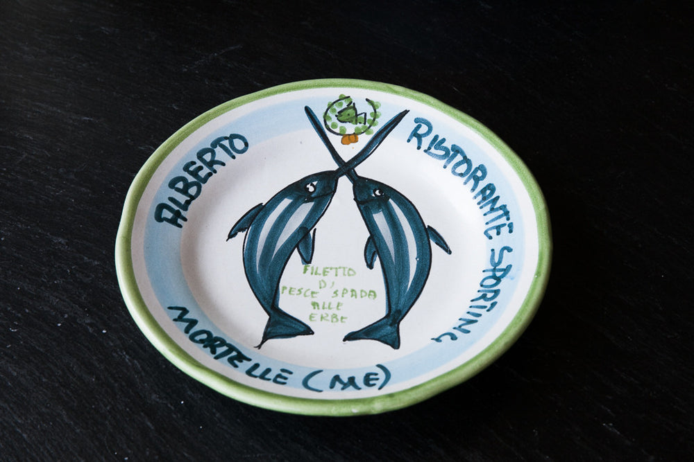 Handpainted Plate with a Sea Motif by Solimene di Vietri 