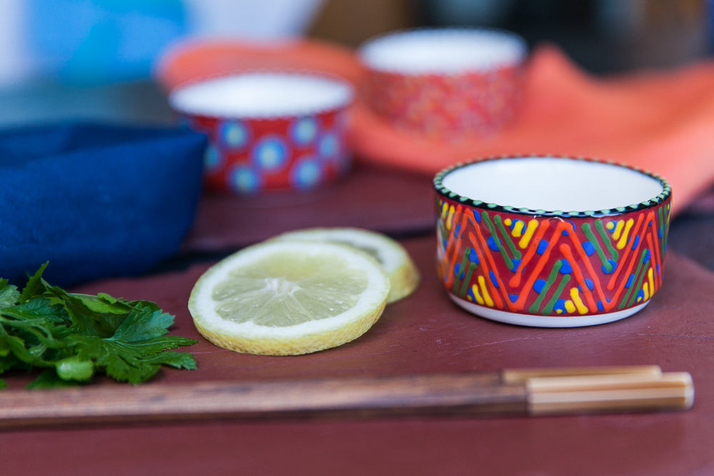 Hand-Painted Ceramic Side Bowl