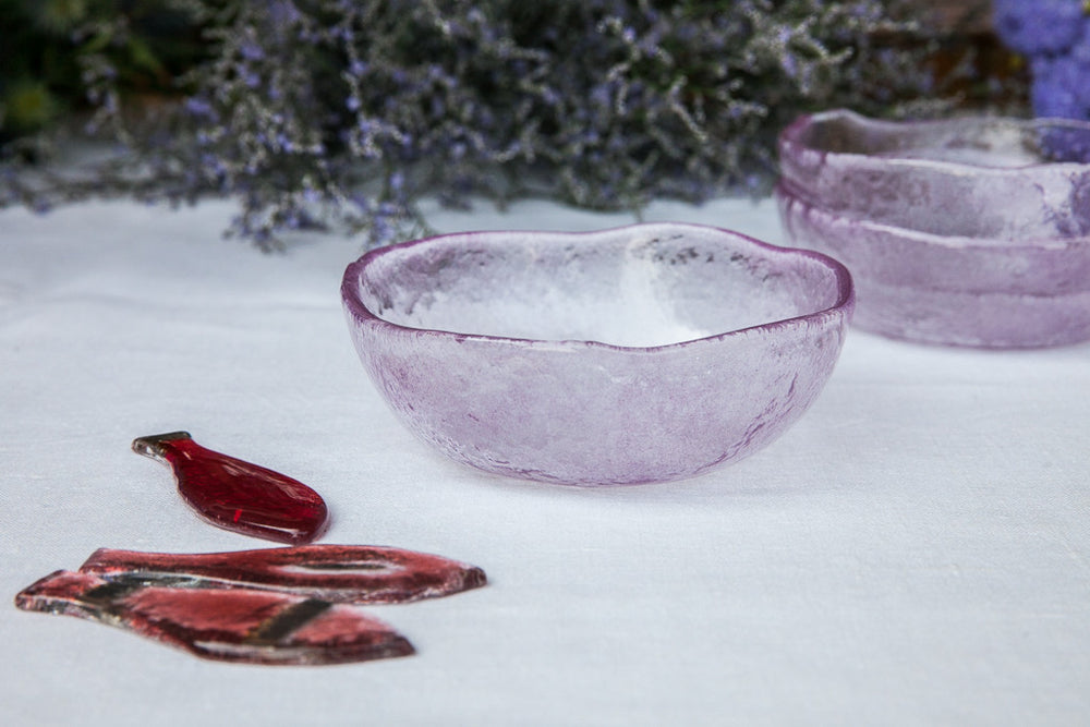 Aqua - Handmade Pastel Glass Side Bowl