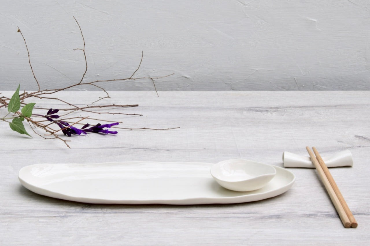 White hotsell sushi plates